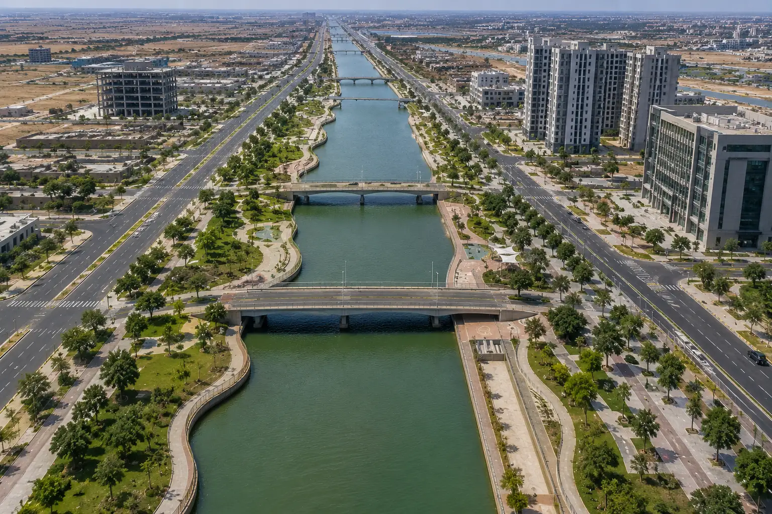 Dholera Artificial River Smart Water Infrastructure India